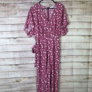 The Vanity Room V-Neck Floral Jumpsuits Size M